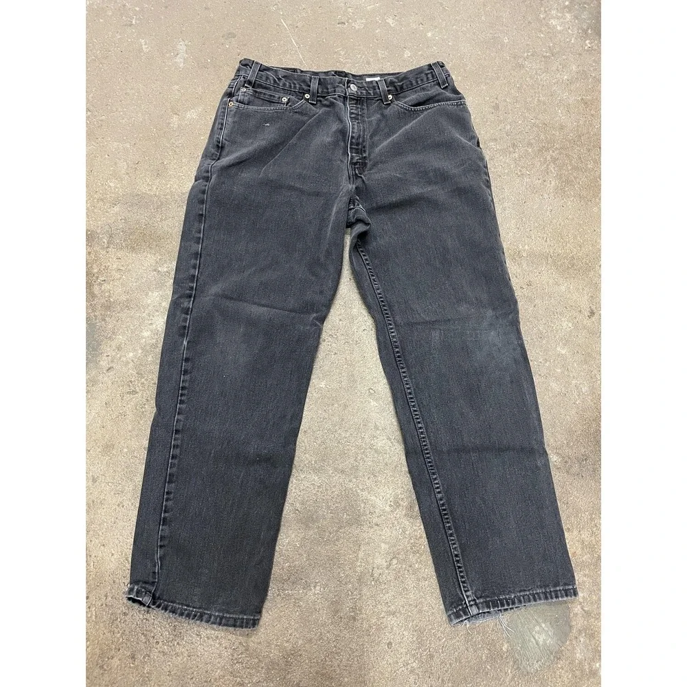 Vintage Levis 550 Jeans Mens 38x32‎ Black Relaxed Fit Tapered Made in USA 90s